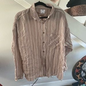 Rvca stripped button up